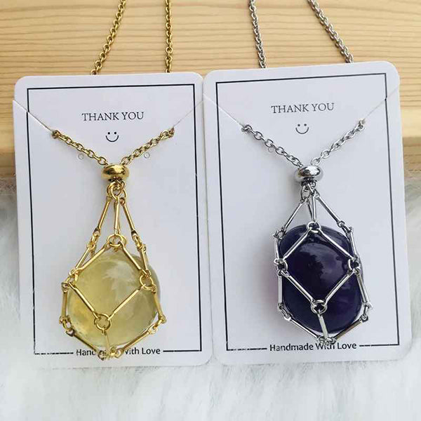 2024 Crystal Gemstone Holder Necklace - Free (Crystal) Gift Included🎁