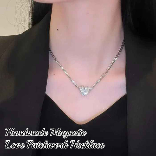 Handmade Magnetic Love Patchwork Necklace