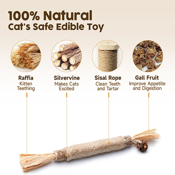 Natural Silvervine Stick Cat Chew Toy