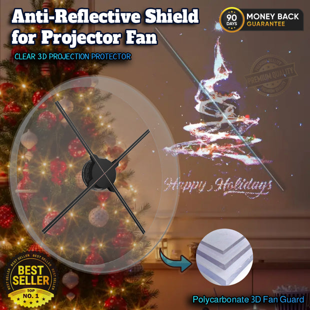 Anti-Reflective Shield for Projector Fan
