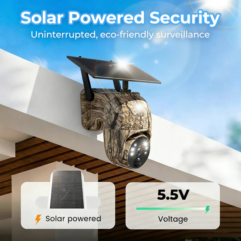 Ultimate WIFI LTE Solar Security Camera: 100% Wire-Free 2K Panoramic Surveillance