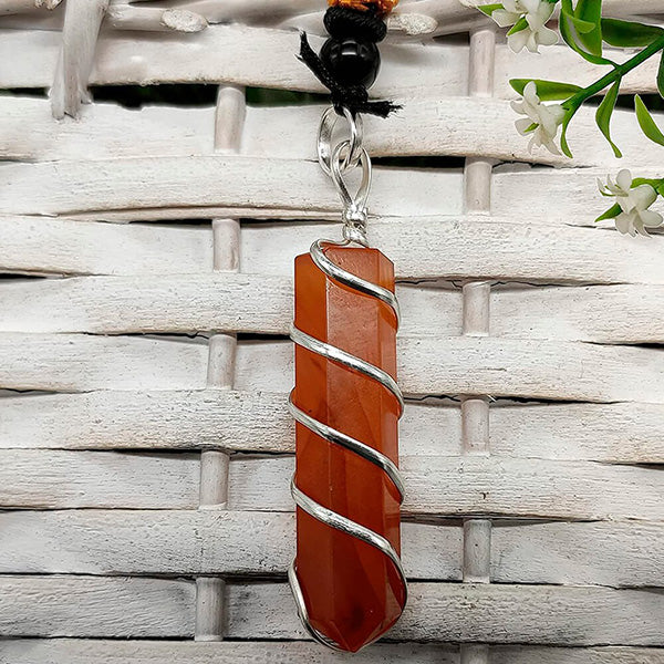 Carnelian Crystal Necklace