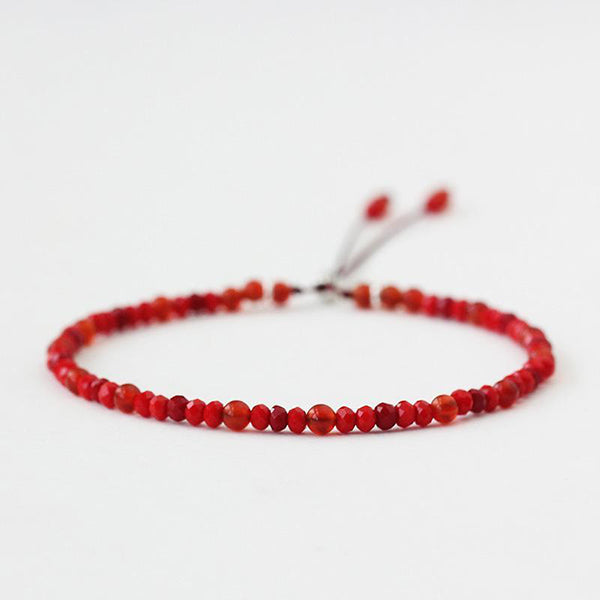 Lucky Handmade Buddhist Beads Red Rope Bracelet