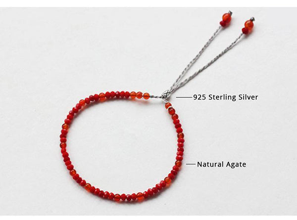 Lucky Handmade Buddhist Beads Red Rope Bracelet