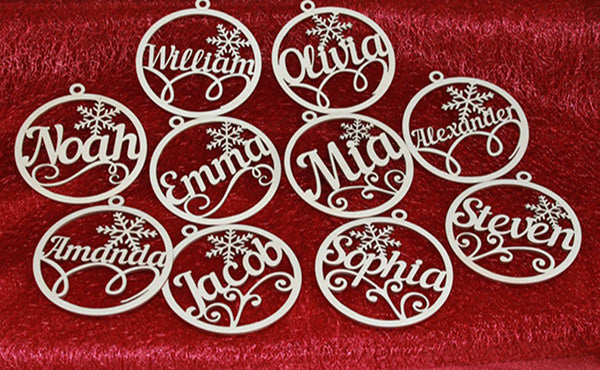 WooName® Holiday Ornament With Name Personalized Decor