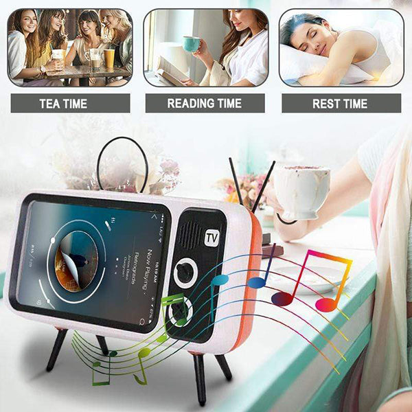 Retro TV® Bluetooth Speaker Mobile Phone Holder