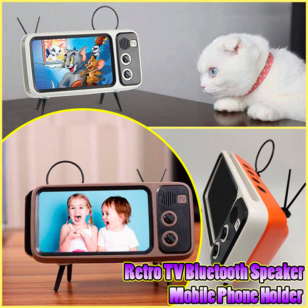 Retro TV® Bluetooth Speaker Mobile Phone Holder